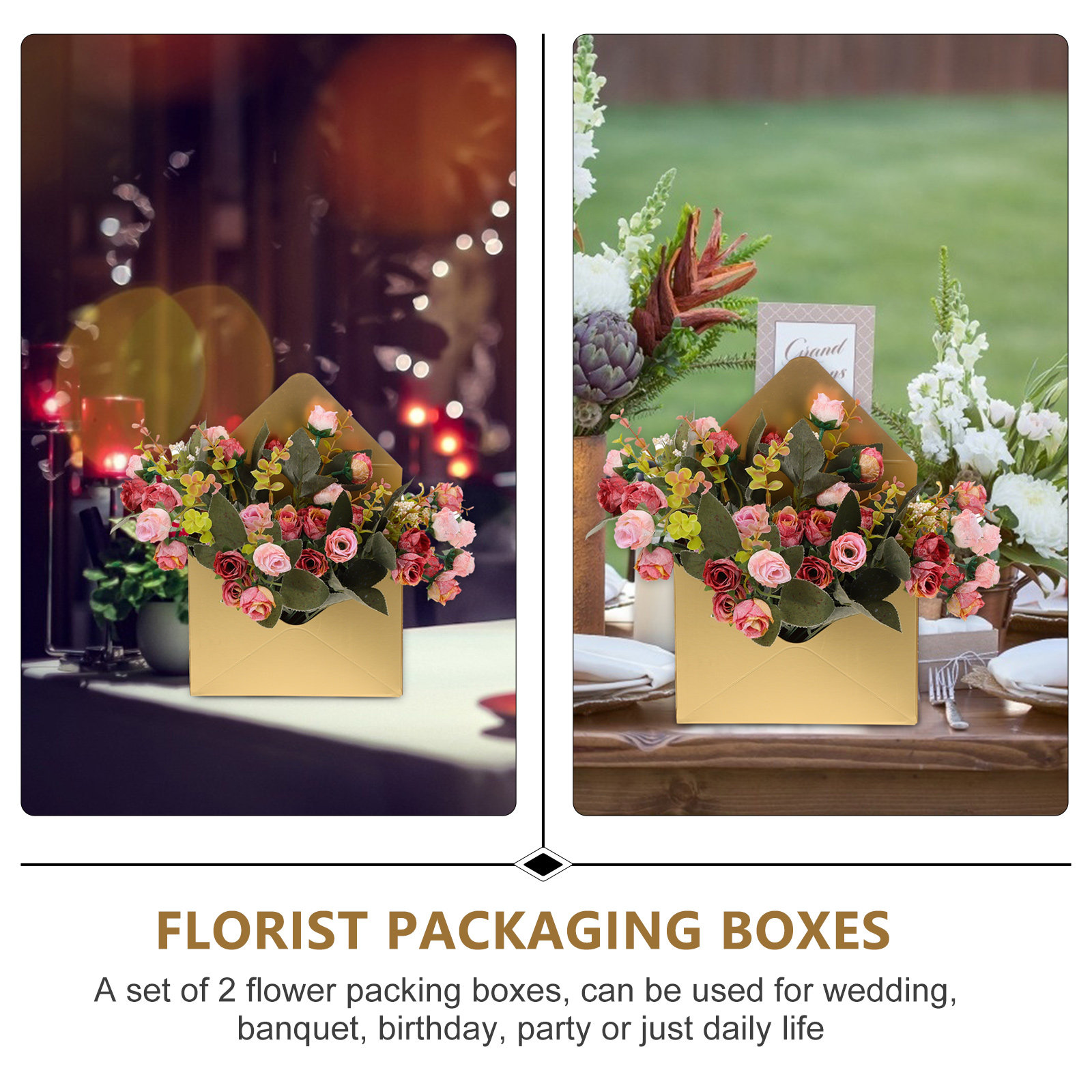 2Pcs Flower Packaging Boxes El - огляд і ціна Florist Flower Supply