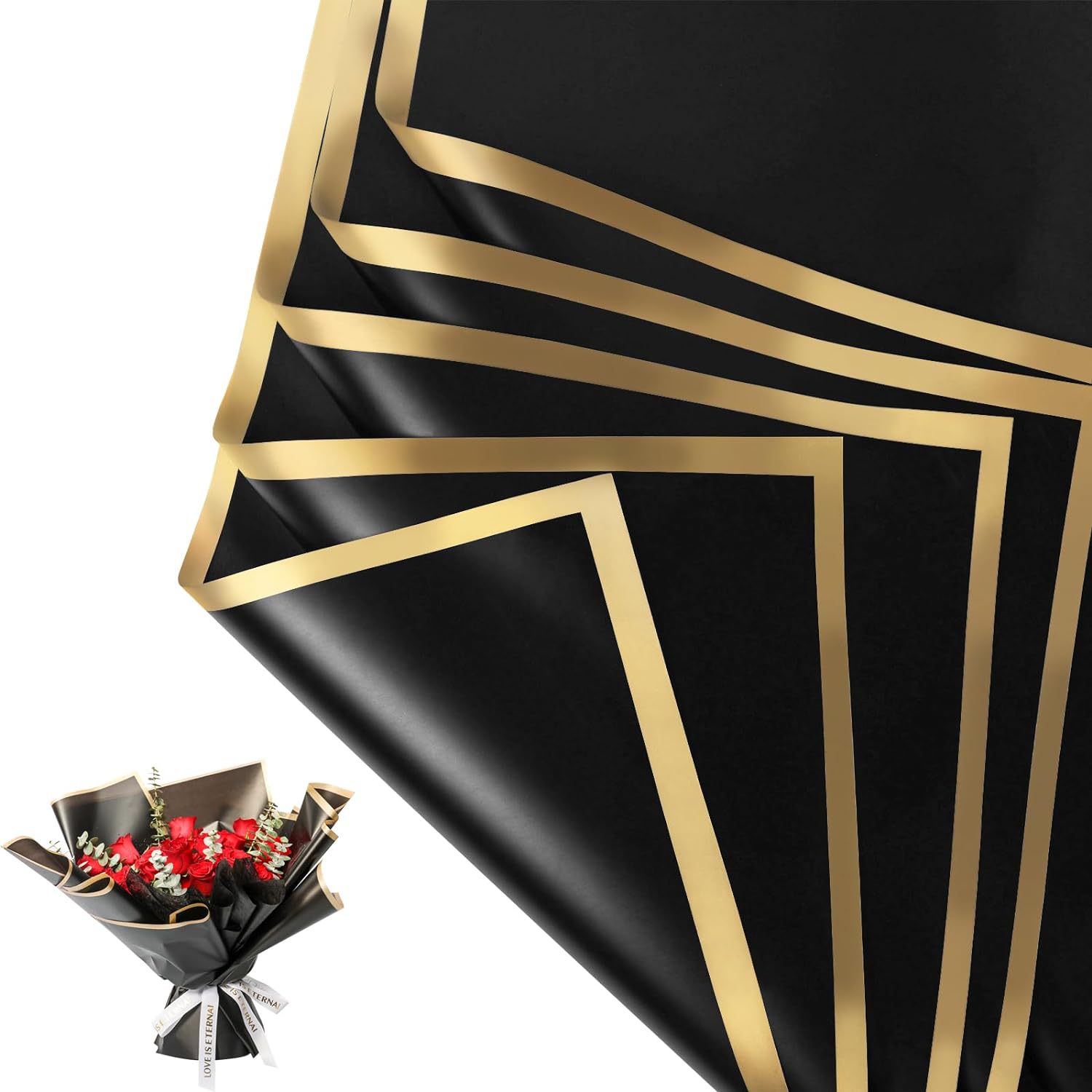 20 Sheets Gold Edge Waterproof - огляд і ціна Florist Flower Supply