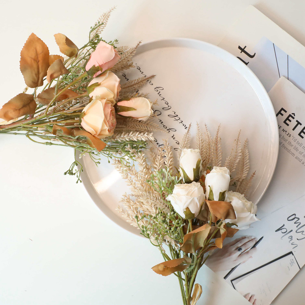40cm Pink Artificial Flower Fo - огляд і ціна Dried Flower Bunch