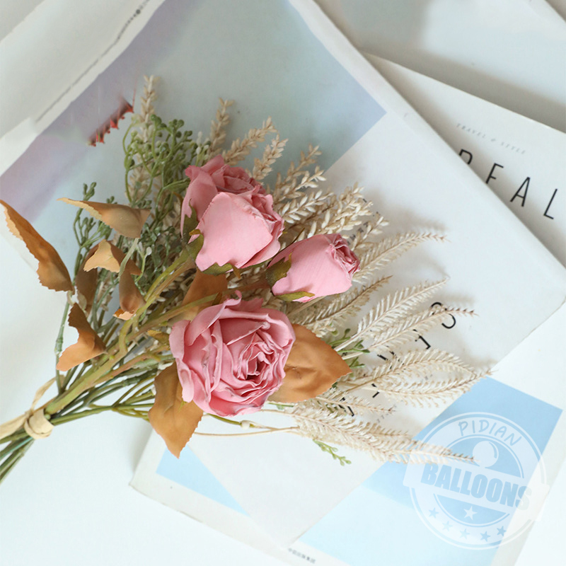 40cm Pink Artificial Flower Fo - огляд і ціна Dried Flower Bunch