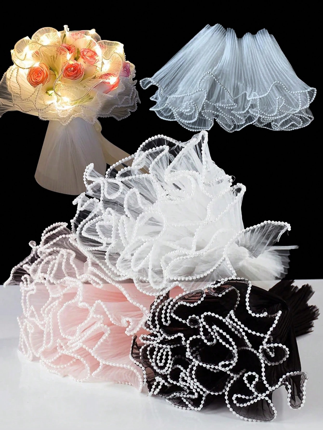 4Yards Faux Pearl Edge Flower  - огляд і ціна Florist Flower Supply