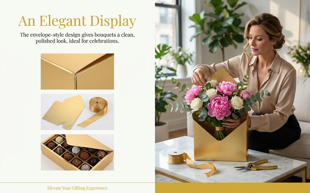 2Pcs Envelop Paper Box Flower  - огляд і ціна Florist Flower Supply